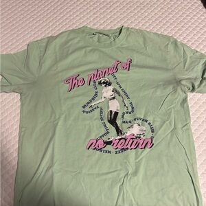 Alexander McQueen Mint Green Graphic Tee